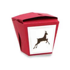christmas reindeer chinese take out box