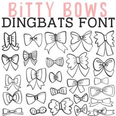 cg bitty bows dingbats