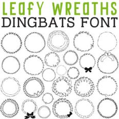 cg leafy wreaths dingbats