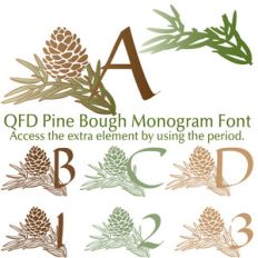 qfd pine bough monogram font