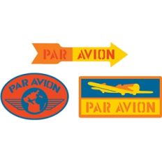 par avion labels