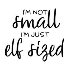 i'm not small i'm just elf sized