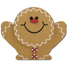 gingerbread man flip gift card