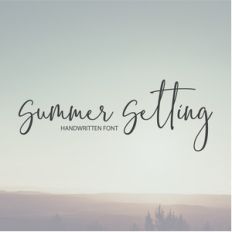 summer setting font