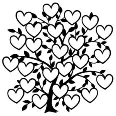 24 heart family tree