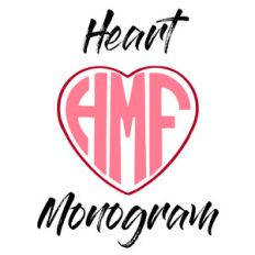 heart monogram font