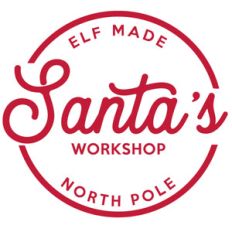 santa's workshop label and tag