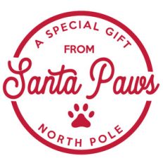 gift from santa paws label and tag