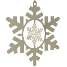 twisted snowflake in a snowflake 3d hanging ornament