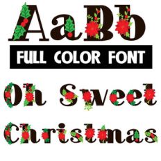 oh sweet christmas color font