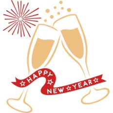 happy new year champagne
