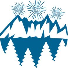 mountain fireworks scenery