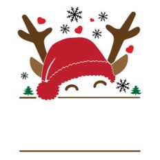 cute reindeer name split frame
