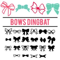 bows dingbat font
