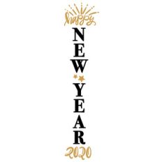 happy new year porch sign