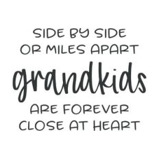 side by side or miles apart - grandkids
