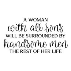 a woman with all sons