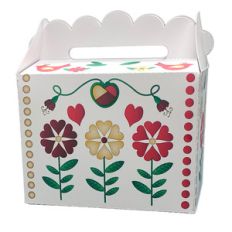 christmas flowered gable box