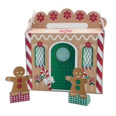 gable box christmas house and gingerbread people