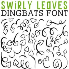 cg swirly leaves dingbats