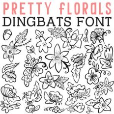 cg pretty florals dingbats