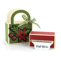money roll gift bag set holly
