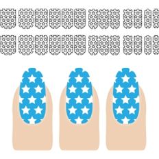 nail design: stars