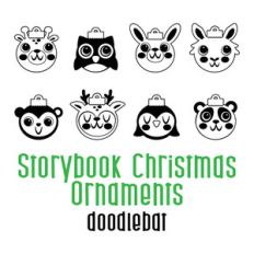 storybook christmas ornaments doodlebat