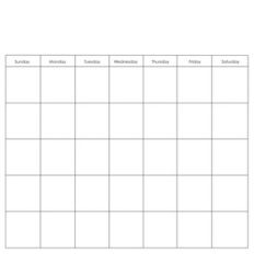 blank calendar 12 x 12
