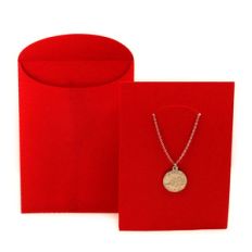 necklace gift tag card with envelope