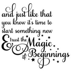 magic of beginnings quote
