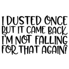 i dusted once quote