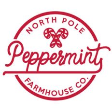 north pole peppermint label and tag