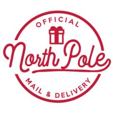 north pole mail and delivery label and tag