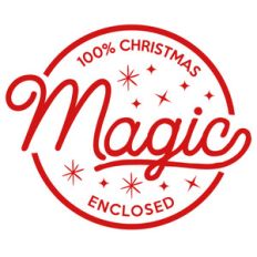 christmas magic label and tag