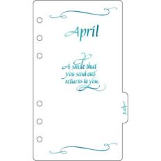 elegant planner a6 binder april divider