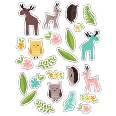cg woodland animals stickers