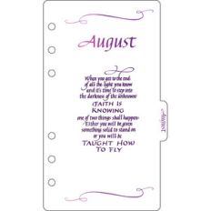 elegant planner a6 binder august divider