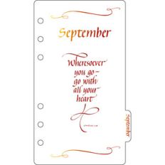 elegant planner a6 binder september divider