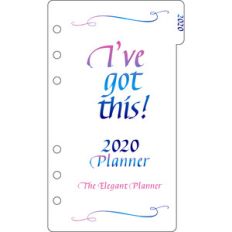 elegant planner a6 binder year title divider