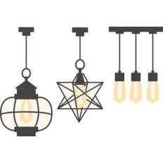 trio of light fixtures