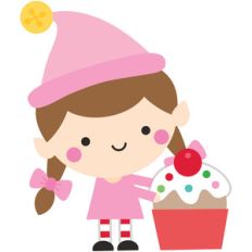 elf with cupcake