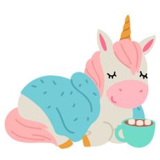 unicorn with hot chocolate