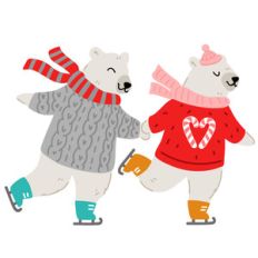 polar bears skating