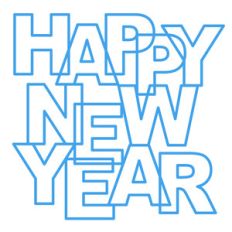 happy new year overlapping