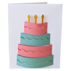 3d birthday cake card