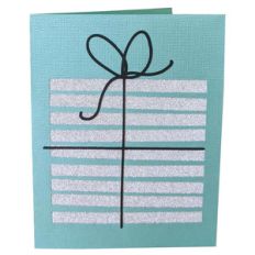 striped gift birthday card