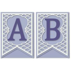 pennant lattice card letters a b