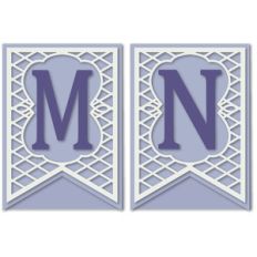 pennant lattice card letters m n