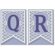 pennant lattice card letters q r